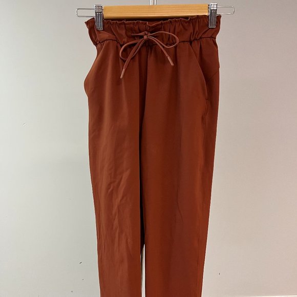 Stretch High-Rise Pant 7/8 Length Burned Orange - Picture 1 of 8